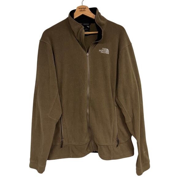 The North Face Other - North Face Olive Green TKA 7 Fleece Full Zip Jacket Men's SZ LARGE Soft & Warm